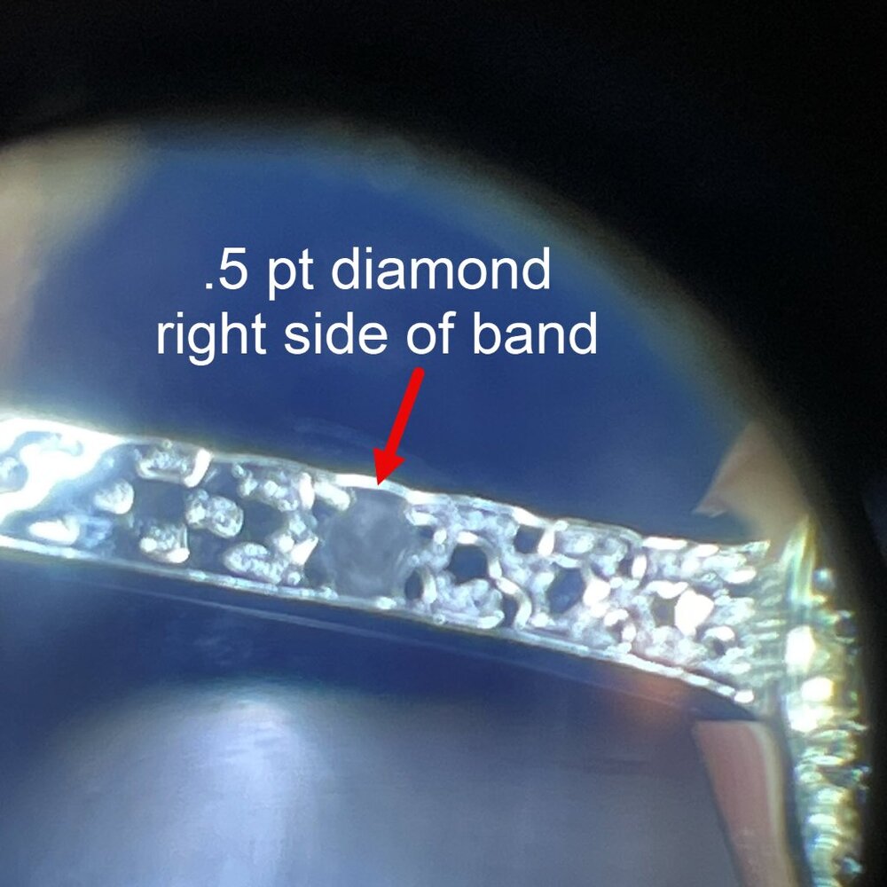 925 Sterling Silver Lab-Created Blue Sapphire & Diamond Accent Ring - Size 7.5 - Picture 7 of 9